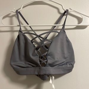 Grey sports bra